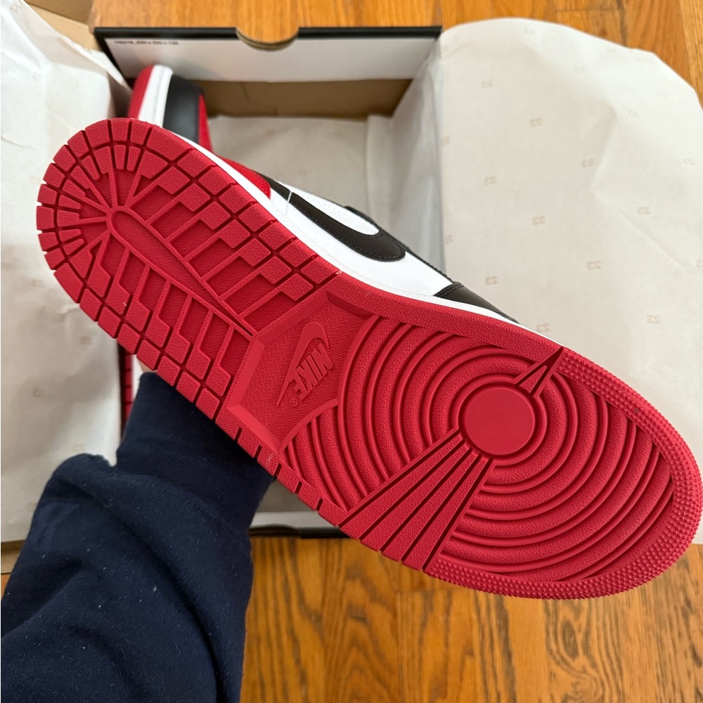Air Jordan 1 Low in Red, White and Black. Men’s Size 12.